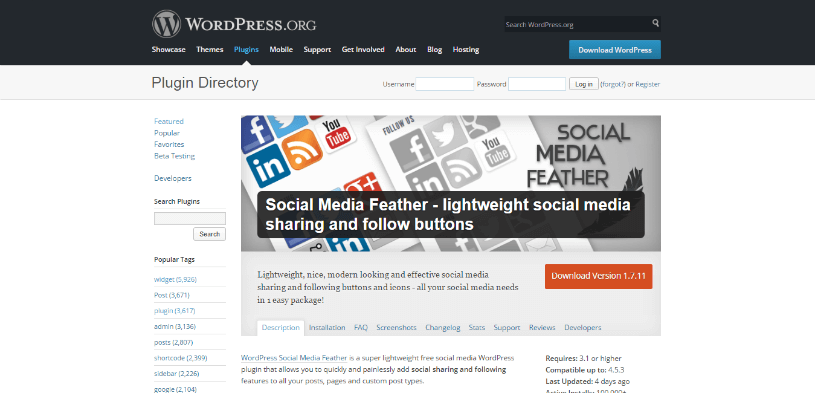Social Media Feather
